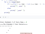 Python Program To Print Z Star Pattern