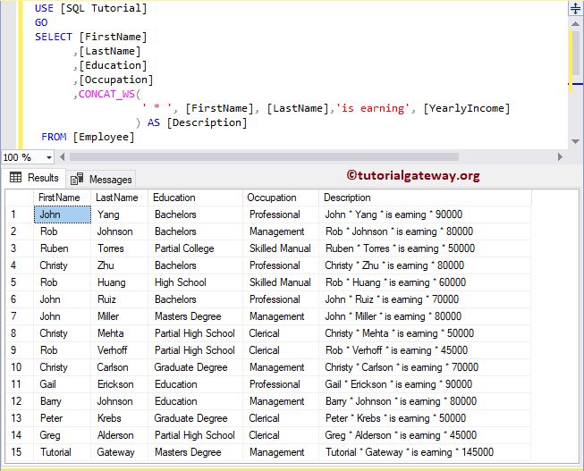 Sql Concat Ws Function To Add Multiple String Value By Using Separator Once - Space Designs - Perfect Mobile Collection