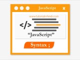 Syntax Of Javascript In Hindi Code Structure Tutorial In Hindi
