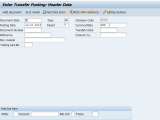 F 42 Sap Tcode Enter Transfer Posting