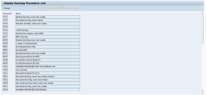Fosg Sap Tcode Display Dunning Procedure - Desktop Vintage Illustrations for Desktop