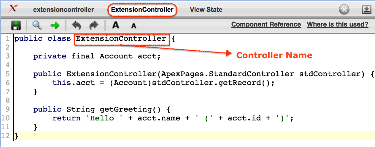 Controller Extension In Salesforce Custom Standard Controller Salesforce Corporate Online Visualforce Below example helps you to understand how to write custom controller.