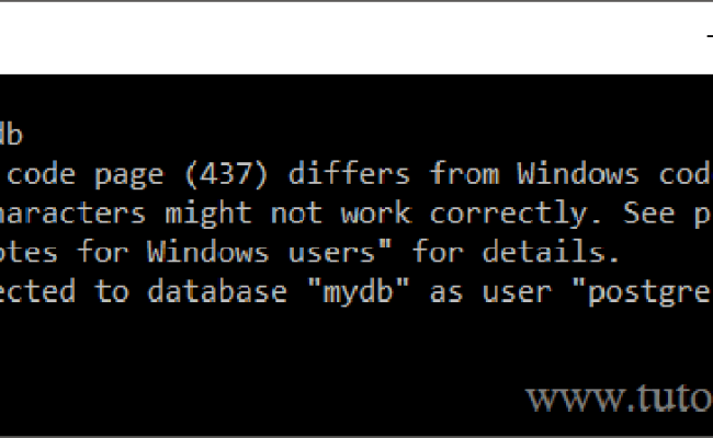 PostgreSQL - Psql Shell Commands