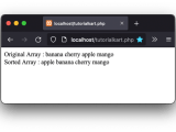 How To Sort Array Of Strings In Php Tutorialkart