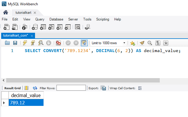 How to convert strings to decimals in mysql? examples []