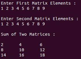 C Program To Add Two Matrices C Programming Tutorial For Beginners - Desktop Abstract Designs for Desktop