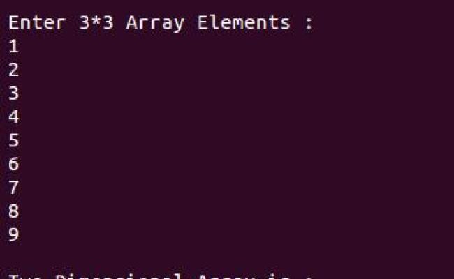 Print Two Dimensional Array - C++ Program