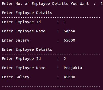 Program For Employee Management System Geeksfeeks The C program is successfully compiled and run on a Linux system. Program For Employee Management System Geeksfeeks Find step by step code solutions to sample programming questions with syntax and structure for lab practicals.