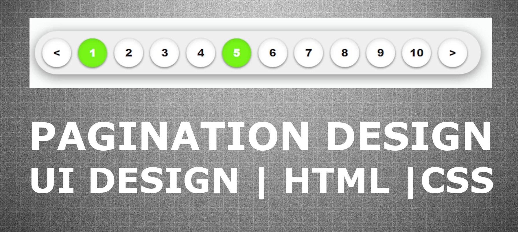 Css Pagination Design Ui Design With Html And Css