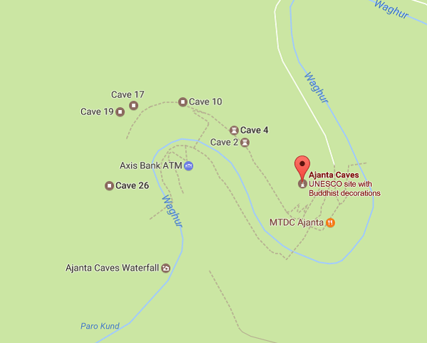 Ajanta Caves Quick Guide Ajanta Caves Map 