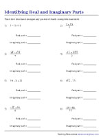 Graph each number in the complex plane. Complex Numbers Worksheets