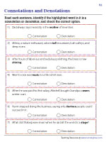 Denotation and connotation worksheet