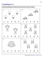 counting to 5 worksheets