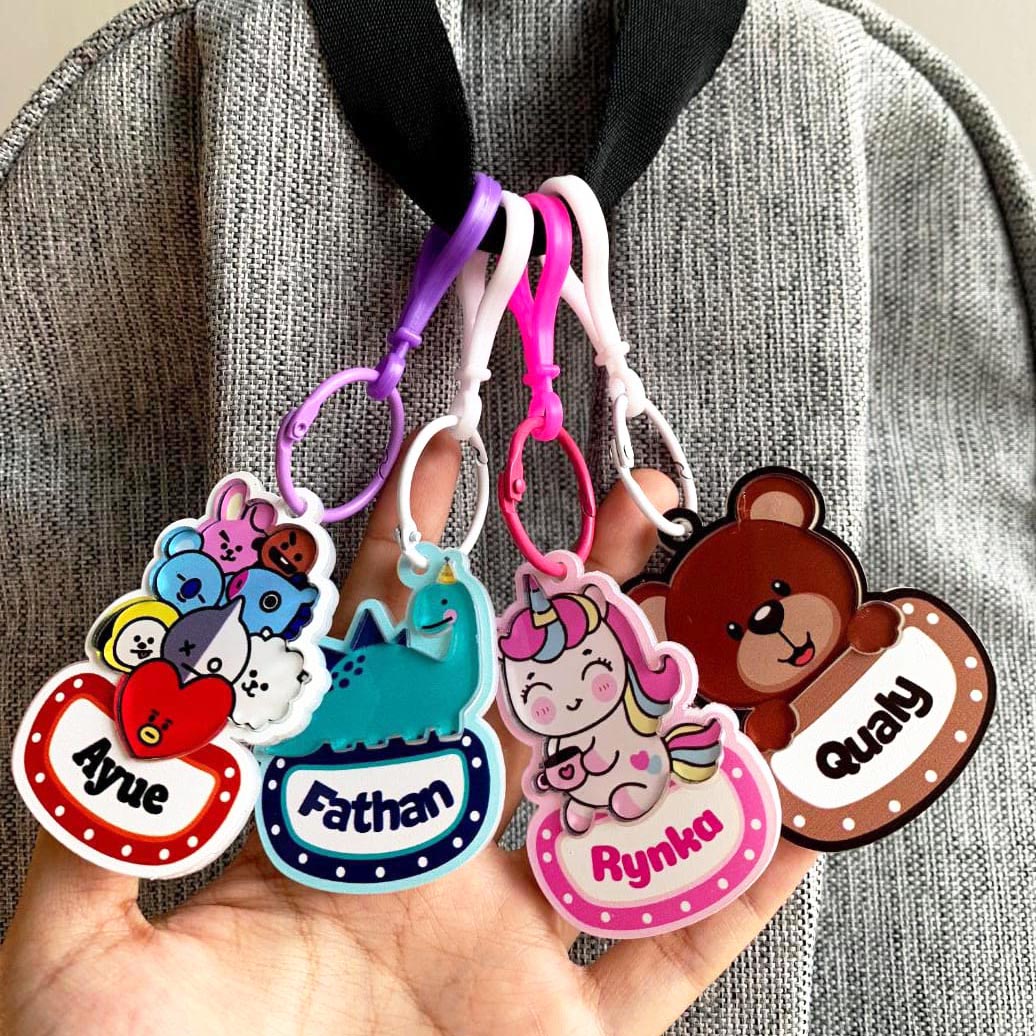 Customised 3D Acrylic Bag Tag Singapore 