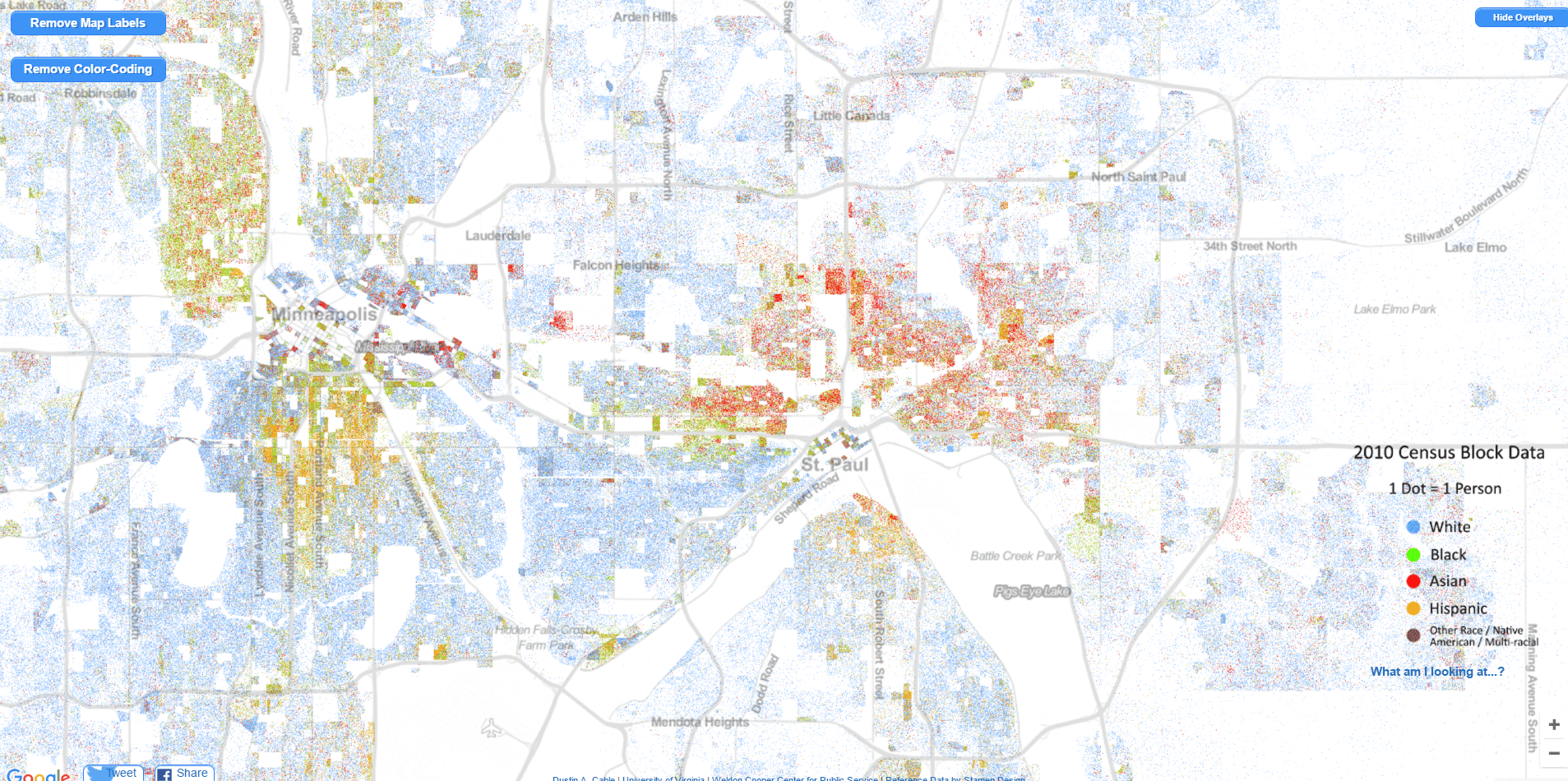 Here S A Map Of Every Minneapolis St Paul Resident Twincities Race Map 