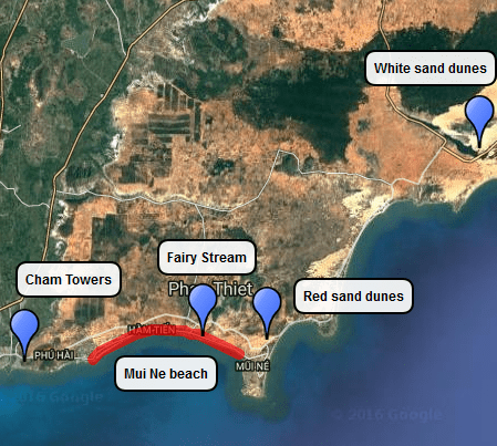 Mui Ne Vietnam Map 