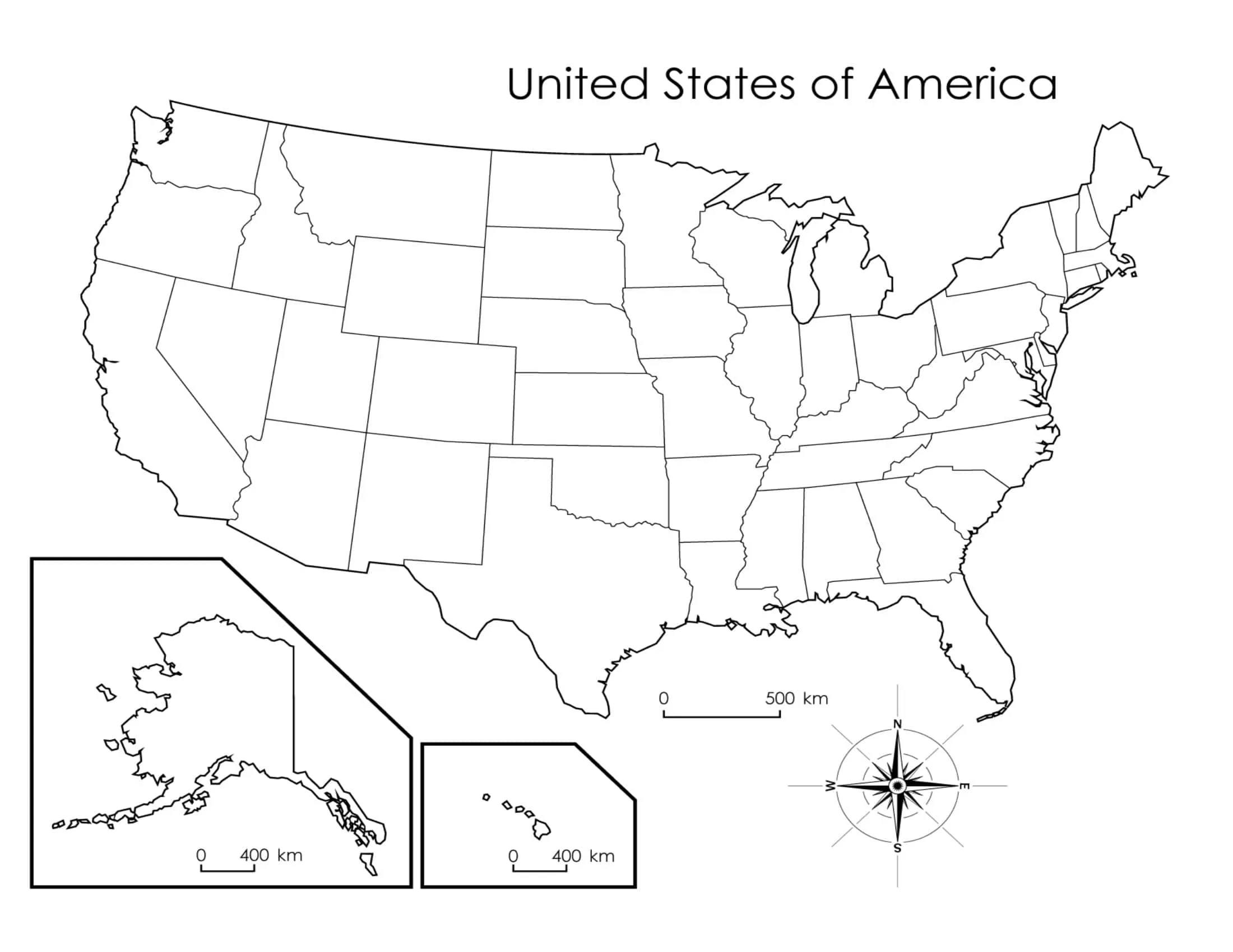 Free Printable Blank US Map Templates Editable PDF Template.