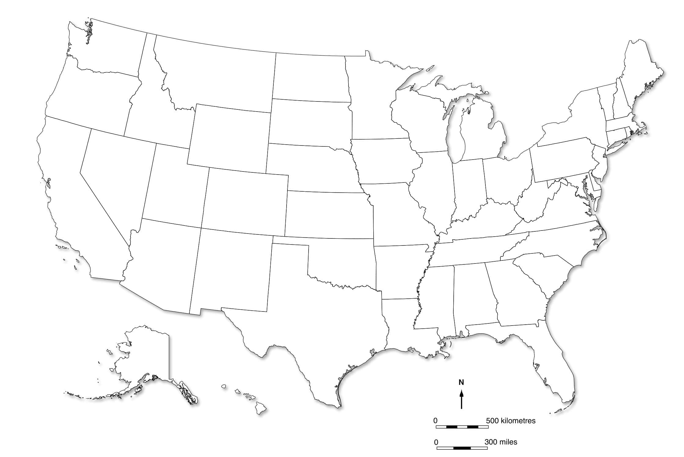 40 Free Printable Blank US Map Templates Editable PDF Blank US Map Fillable Format 