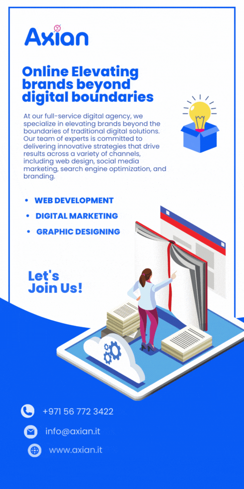 Banner of Axian digital agency