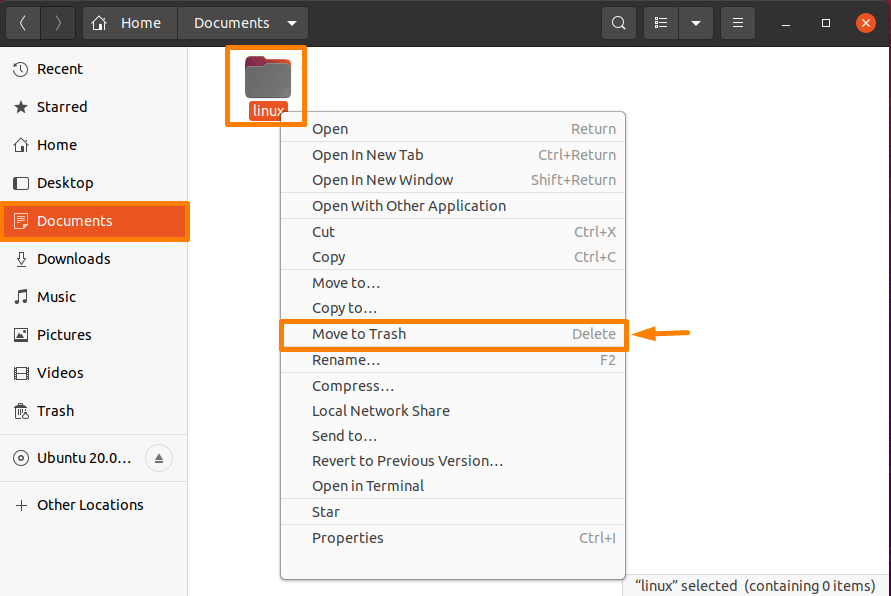 How To Delete A Directory In Ubuntu 20.04 1 Graphical user interface, application description automatically generated