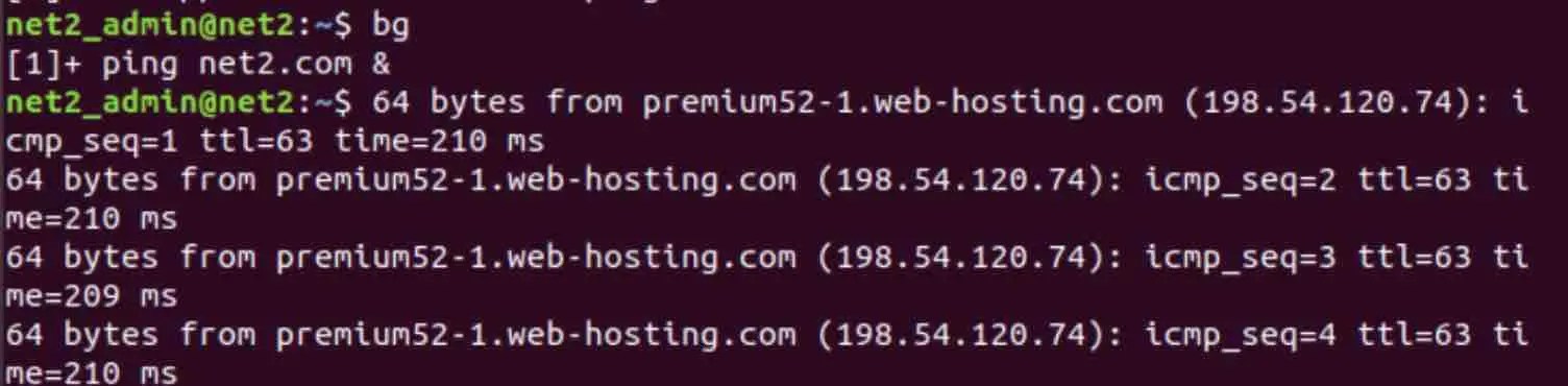 Linux Processes: A Beginner’s Guide To Understanding &Amp; Management 9 Bg command output - resumed ping process