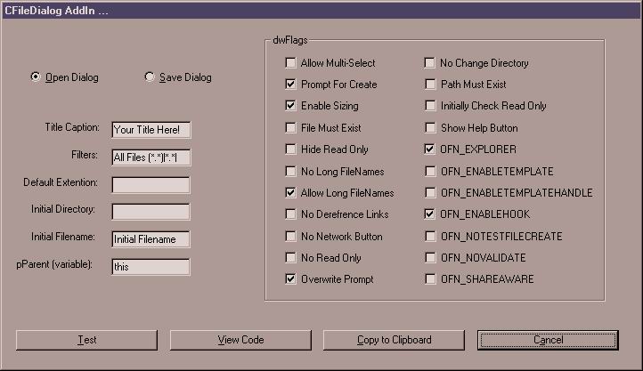 Visual C Addin Example Cfiledialog Download Vc - Best Colorful Arts in Desktop
