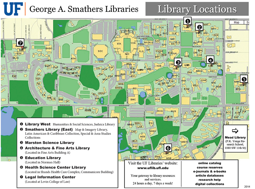 Printable Uf Map Printable Uf Campus Map De Locations Map 