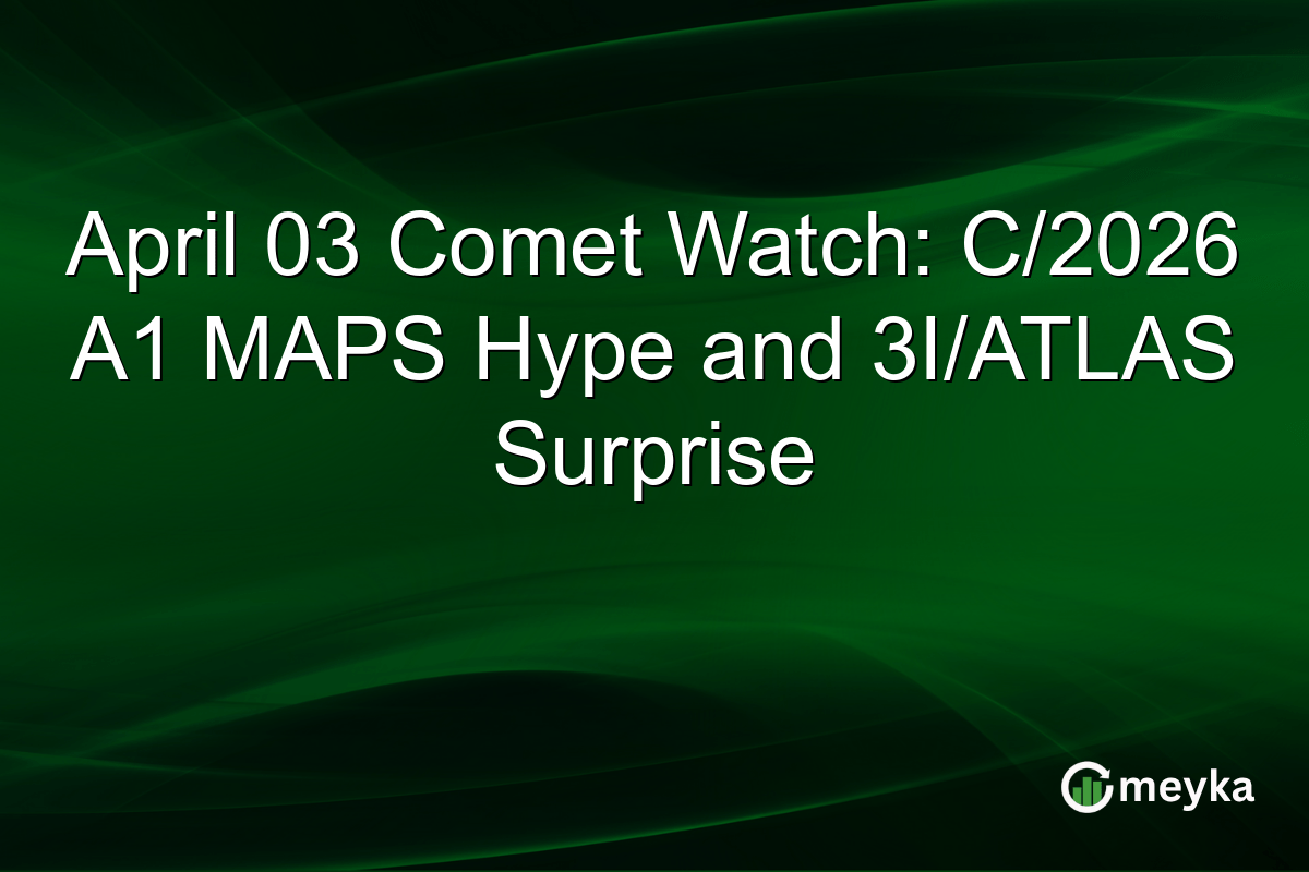 April 03 Comet Watch C 2026 A1 MAPS Hype And 3I ATLAS Surprise UFO FEED Featured Image 715 