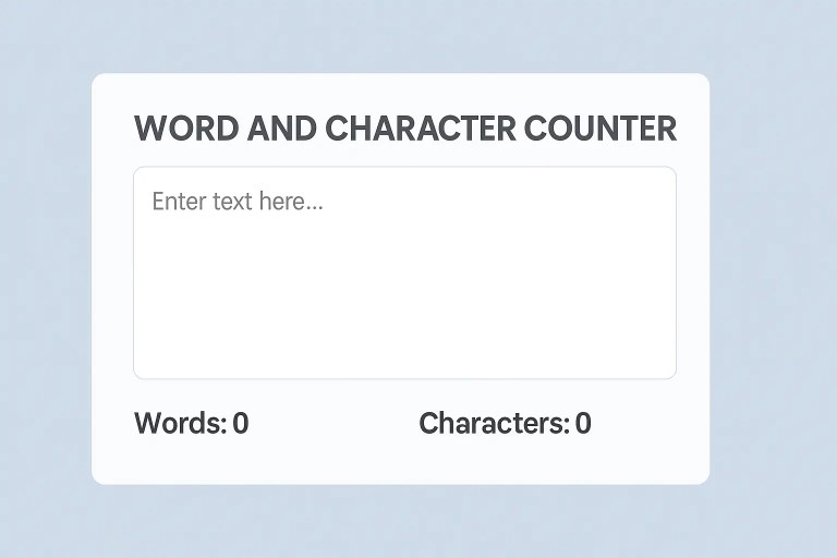 Word and Character Counter Tool