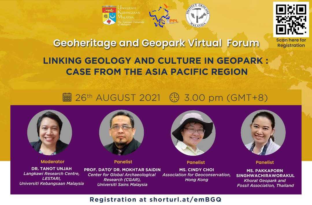 Teks moderator forum keibubapaan tajuk : The Geoheritage And Geopark Virtual Forum Pusat Penyelidikan Langkawi Ppl