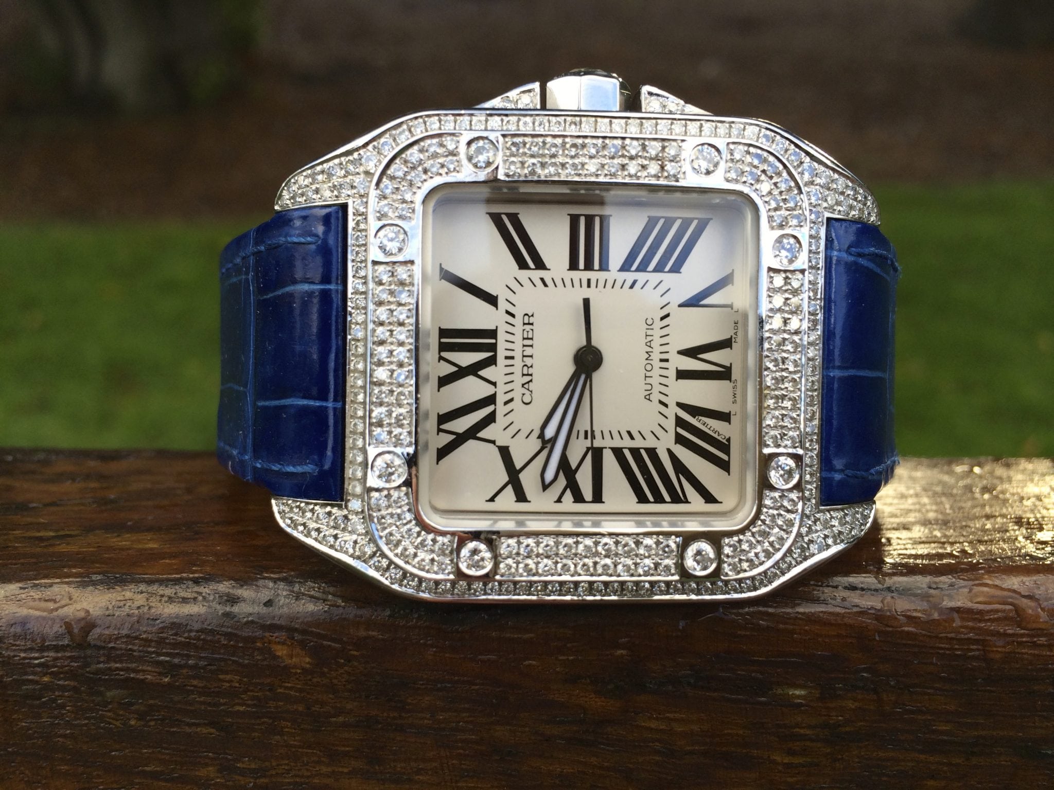 Cartier Santos 100 Xl Iced Out Welcome To Buy Whathifi In