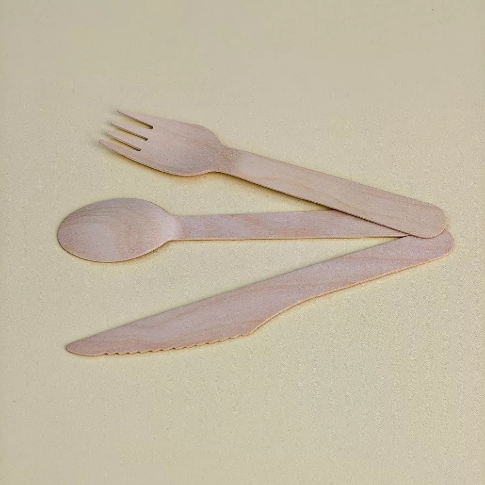 Sugarcane Bagasse Cutlery Set, Eco-Friendly Compostable Biodegradable – Disposable Spoon Fork Knife Utensils for Party, Takeout, Picnic, Camping, Sustainable Tableware - 图片 8