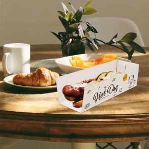 100pcs Disposable Paper Hot Dog Snack Boxes for Takeout, French Fries, Cheese Dogs, Party Snacks, BBQ, Outdoor Catering, Restaurant Serving, Eco-Friendly Portable Food Containers