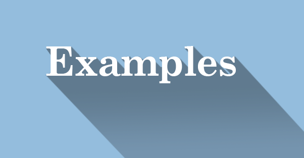 Examples of blocks and pages