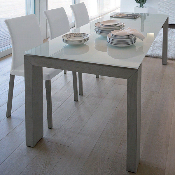 Antonello Italia Montreal Glass Dining Table Contemporary Dining Room Furniture Ultra Modern
