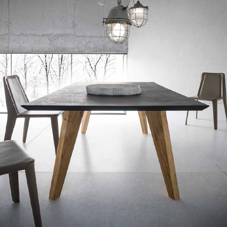 Sedit Raw Wooden Dining Table Contemporary Dining Room Furniture Ultra Modern