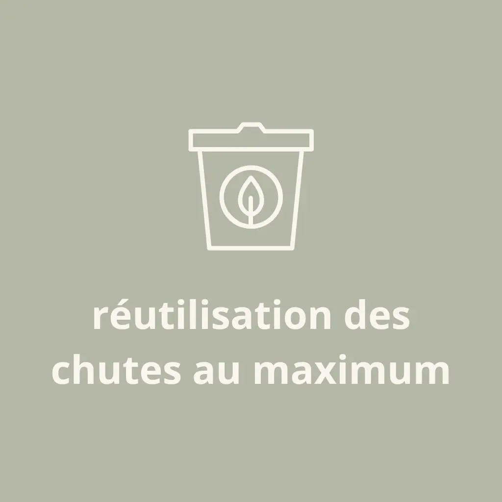 réutilisation des chutes de tissus
