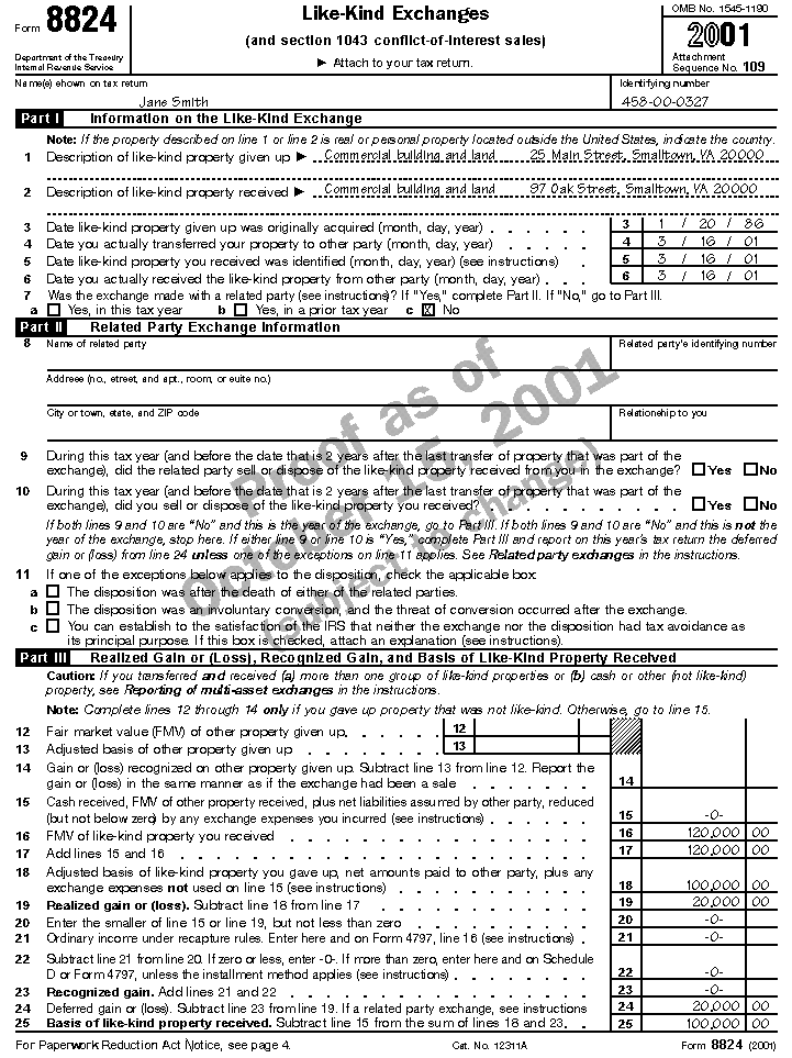 Irs fillable form 8824