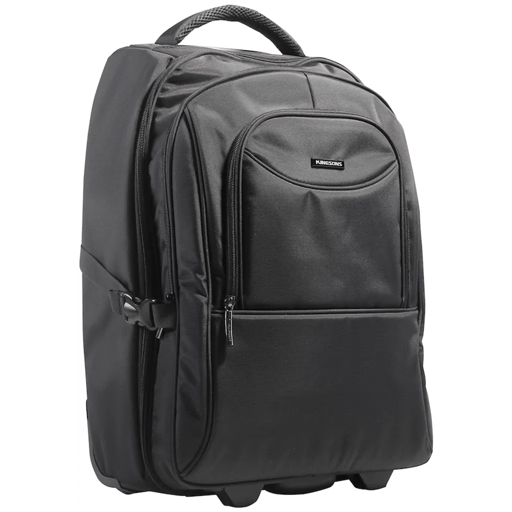 Kingsons Prime 15.6 inch Laptop Trolley Backpack - Black