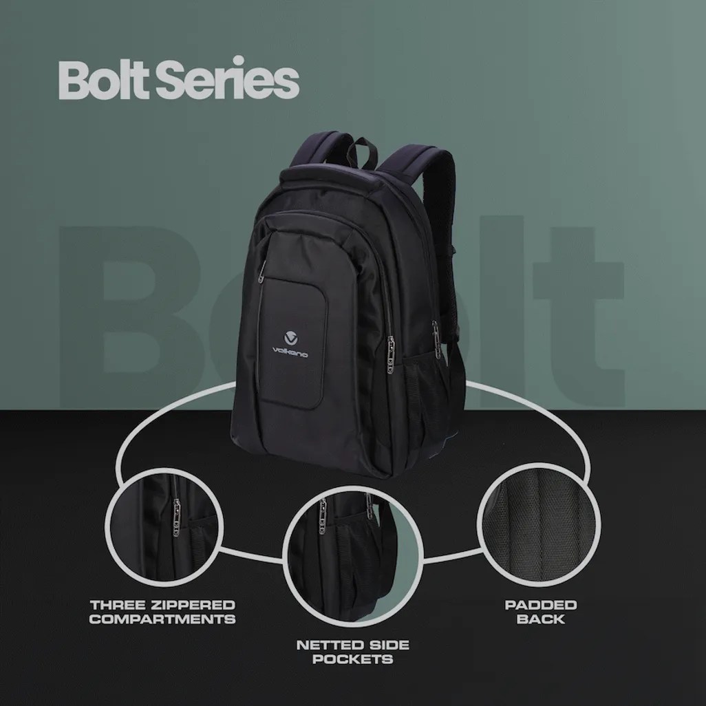 Volkano Bolt series backpack Black