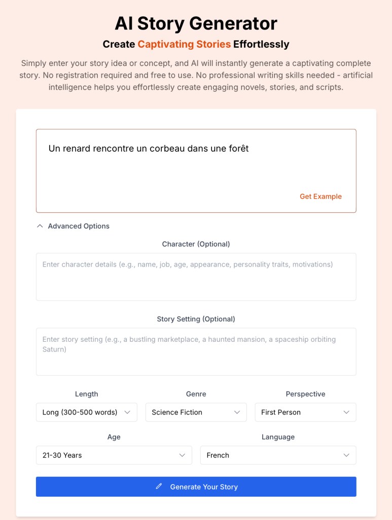 Ai story generator