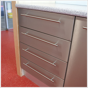 Stainless steel kitchen cabinets have a higher resistance to corrosion and rust than other materials, such as natural wood. Unitline Systems, High Wycombe, Buckinghamshire, Teapoints ...