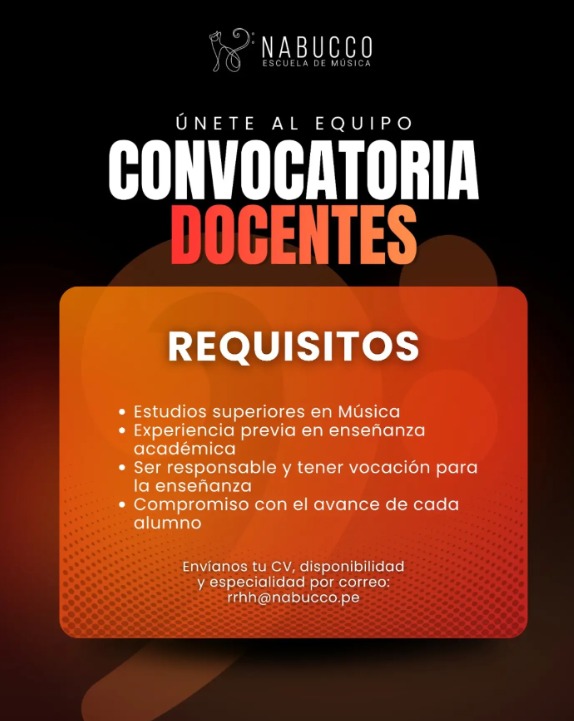 Convocatoria Docentes