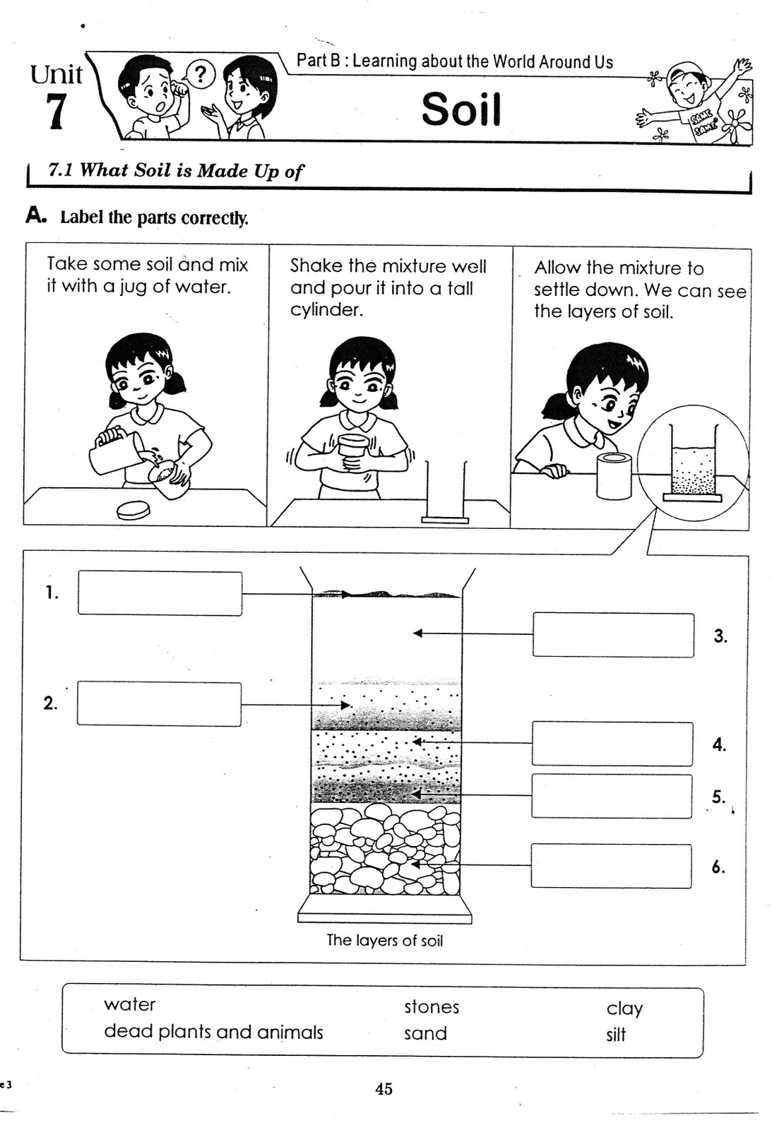 Soil layers worksheets