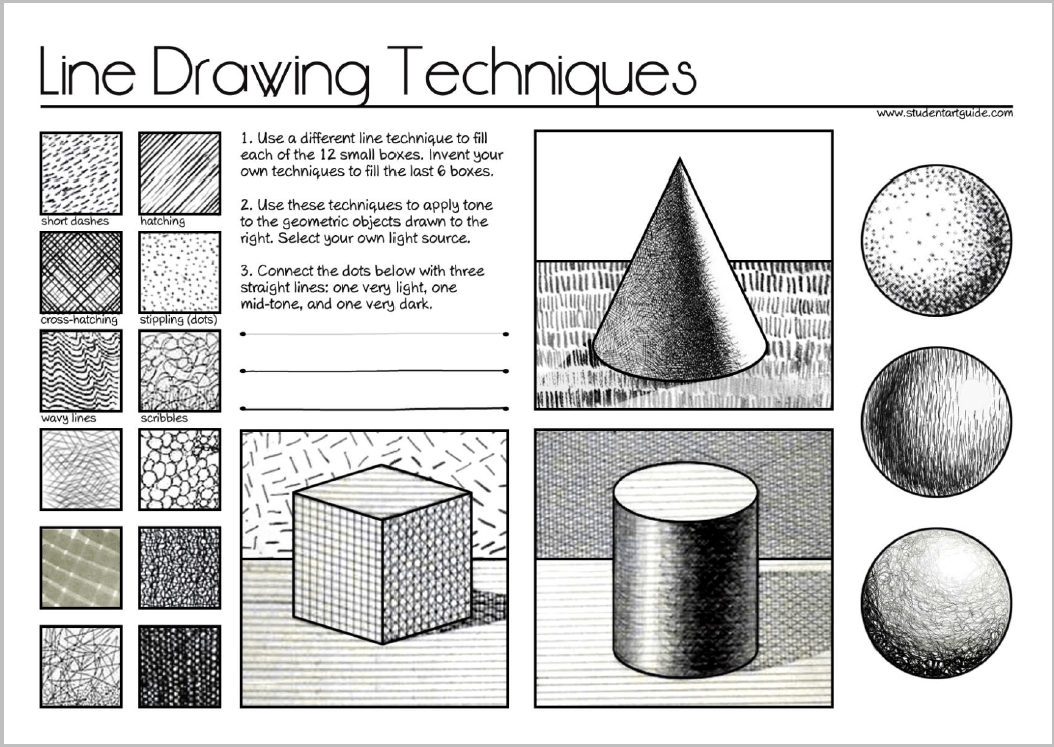 Shading techniques worksheets