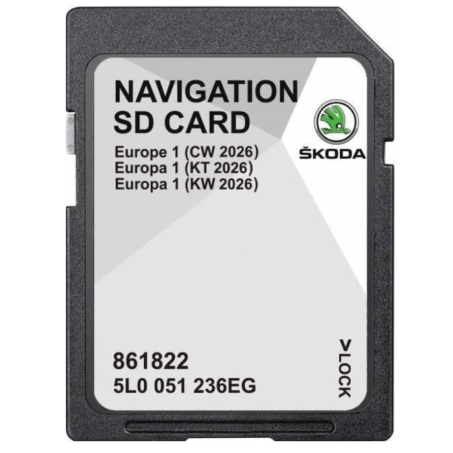 Skoda 2026 Map Update SD Card 5L0051236EG Genuine 32GB MIB2 5L0051236EG 
