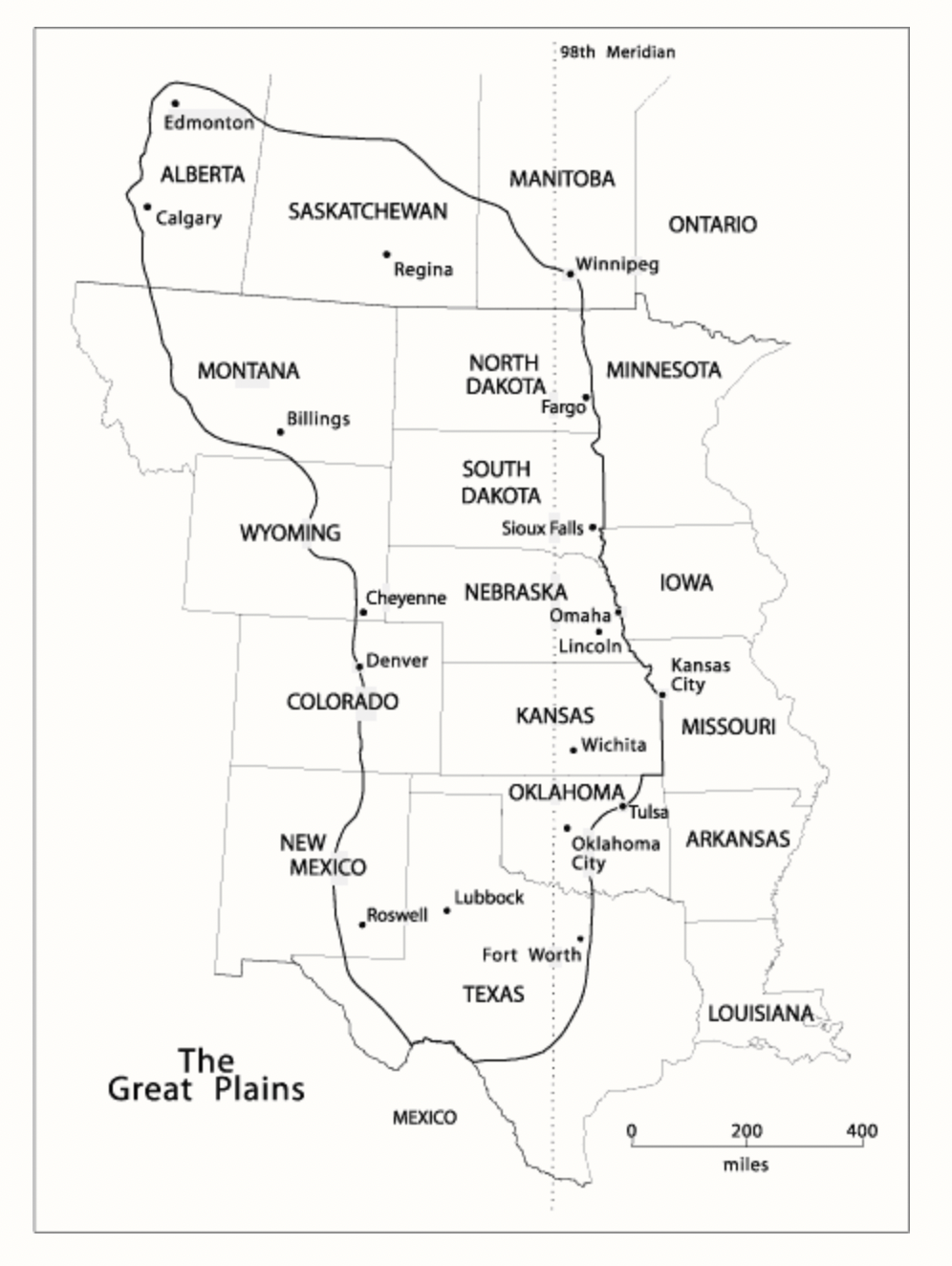 Great Plains Map Great Plains Map 