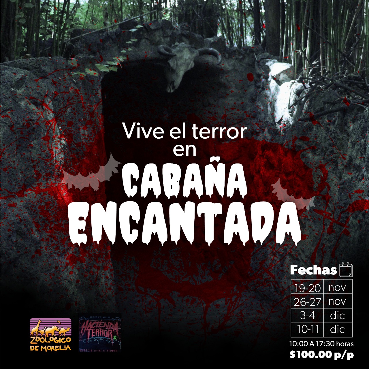 Invita Zoológico de Morelia a vivir el terror en la Cabaña Encantada