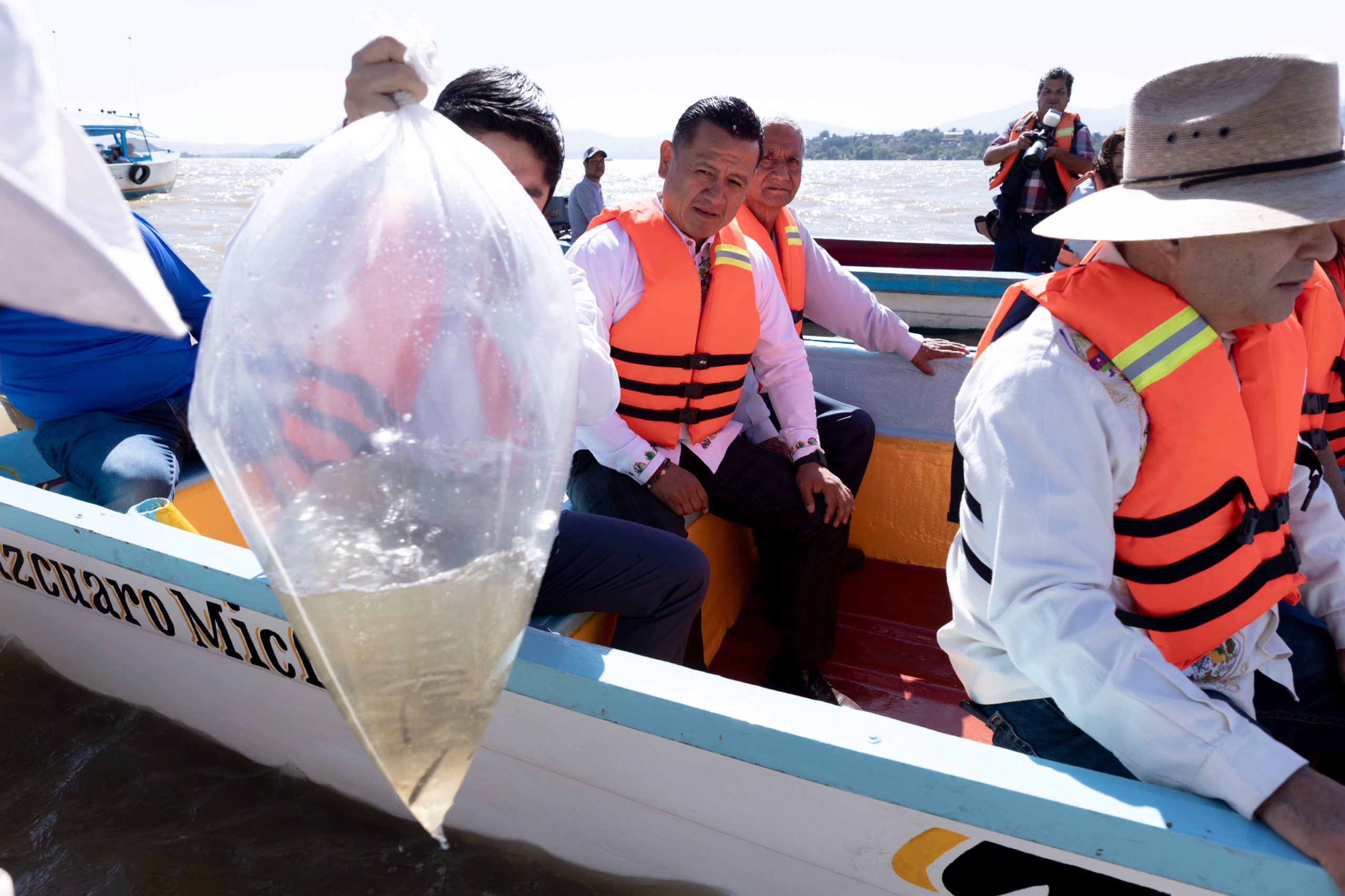 Siembra Gobierno  20 mil peces en el lago de Pátzcuaro