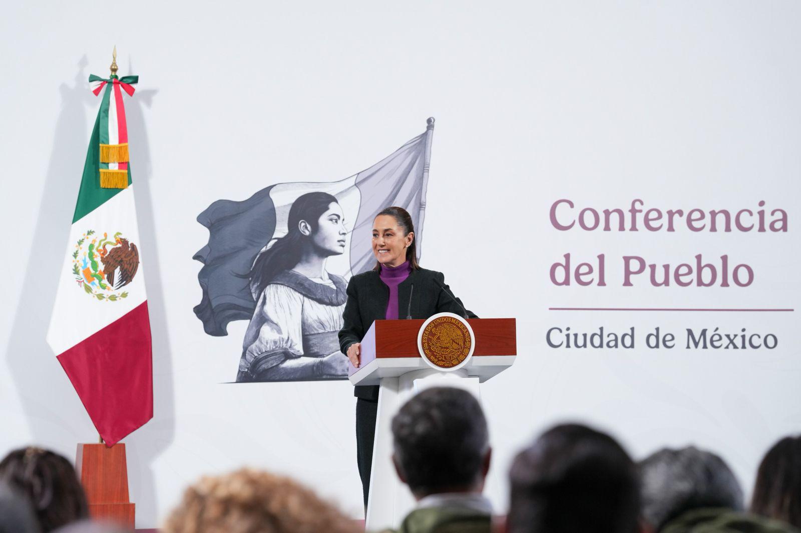 Presidenta anuncia reembolso a través de FINABIEN para mexicanos en EU que envíen remesas en efectivo ante impuesto del 1%